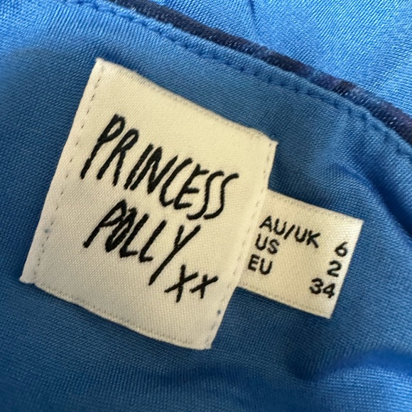 PRINCESS POLLY HOLLOWAY WISHES MINI DRESS BLUE MULTI🩵 - Picture 6 of 7